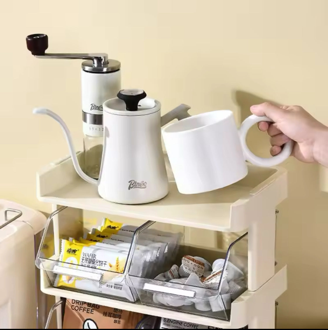 Multi Layer Desktop Rack, Coffee Capsule Organizer, Tea Bag Storage Rack, Durable Plastic Desktop Organizer, Office Desktop Organizer Multi Layer Desktop Rack, Coffee Capsule Organizer, Tea Bag Storage Rack, Durable Plastic Desktop Organizer, Office Desktop Organizer